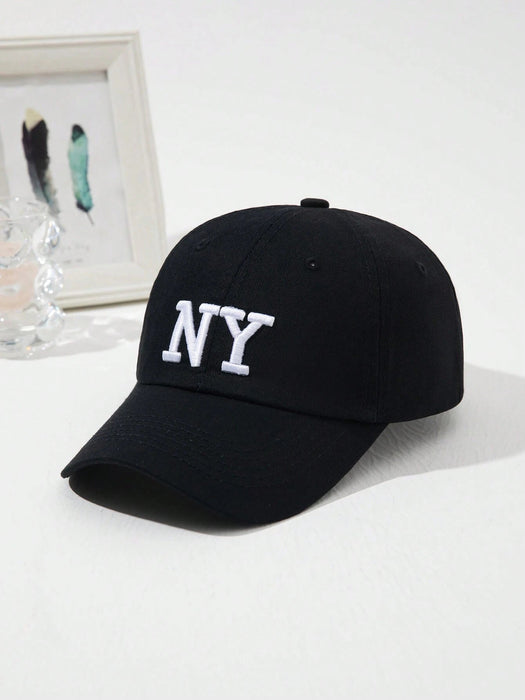 SHEIN 1 Gorra de béisbol NY para mujer bordada de moda - Quierox - Tienda Online