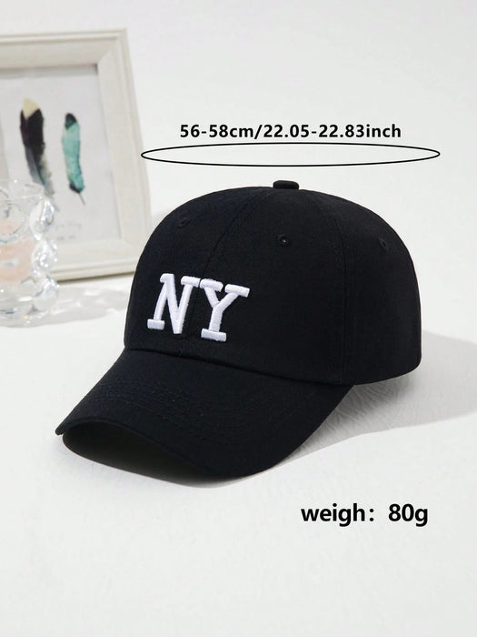SHEIN 1 Gorra de béisbol NY para mujer bordada de moda - Quierox - Tienda Online
