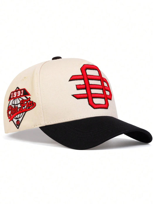 SHEIN 1 gorra de béisbol OE bordada para hombre, gorra de moda de cinco paneles - Quierox - Tienda Online