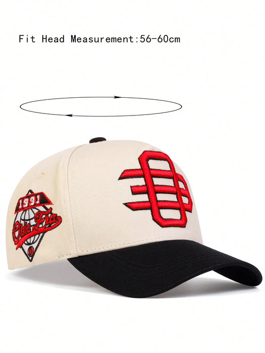 SHEIN 1 gorra de béisbol OE bordada para hombre, gorra de moda de cinco paneles - Quierox - Tienda Online