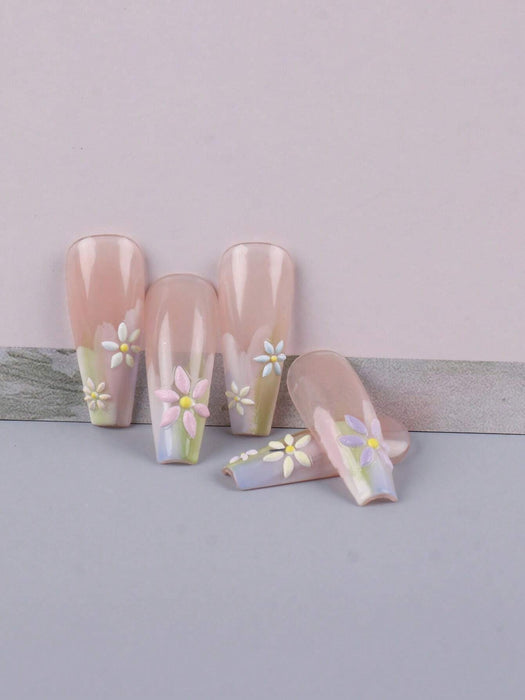 Shein 1 hoja de pegatinas para decoración de uñas con diseño de flores - Quierox - Tienda Online