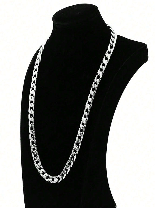 Shein 1 juego de collar, pulsera y joyería minimalista de acero inoxidable para hombre - Quierox - Tienda Online