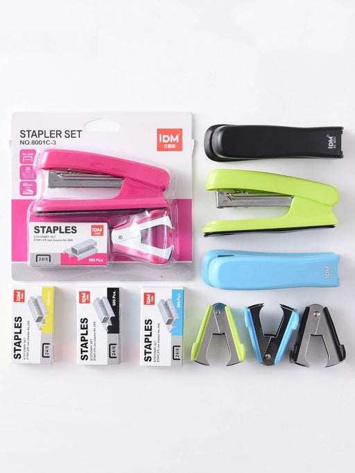 Shein 1 juego de grapadoras, contiene grapadora mediana, grapas y quitagrapas - Quierox - Tienda Online