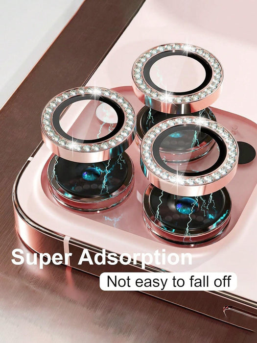 SHEIN 1 juego de película protectora de lente con diamantes de imitación iPhone 13 - Quierox - Tienda Online