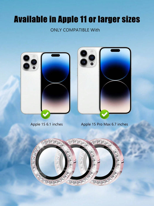 SHEIN 1 juego de película protectora de lente con diamantes de imitación iPhone 13 - Quierox - Tienda Online
