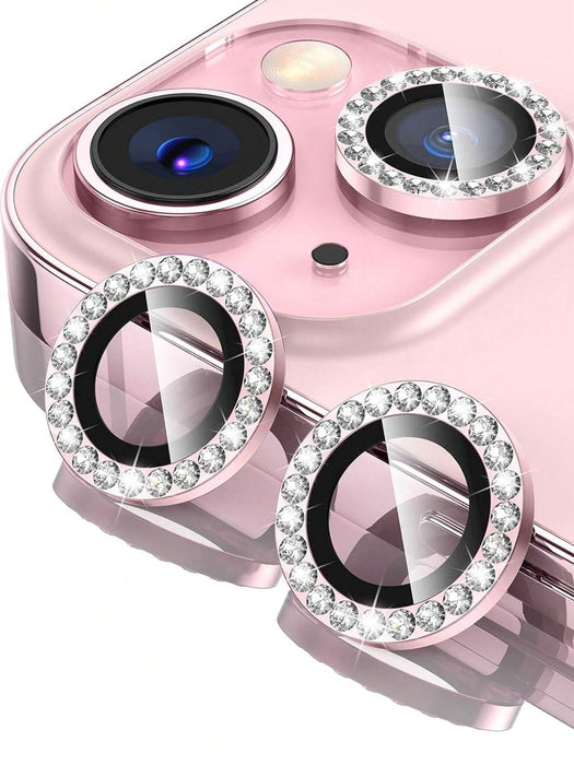 SHEIN 1 juego de película protectora de lente con diamantes de imitación iPhone 13 - Quierox - Tienda Online
