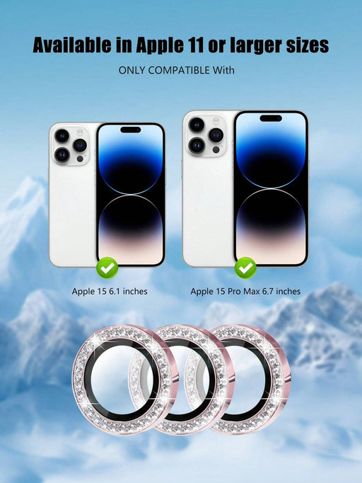 SHEIN 1 juego de película protectora de lente con diamantes de imitación iPhone 13 - Quierox - Tienda Online