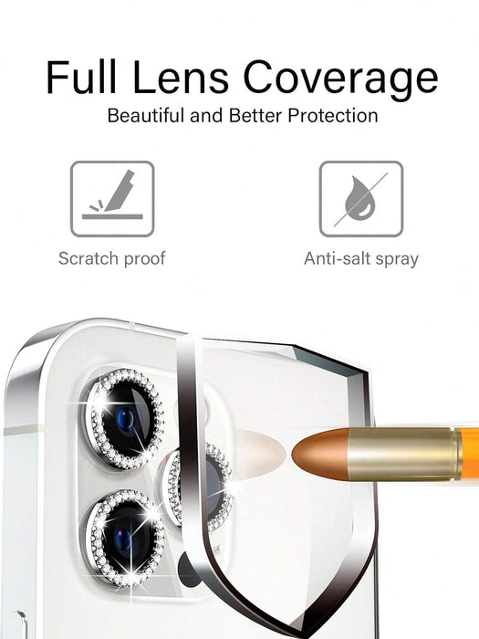 SHEIN 1 juego de película protectora de lente con diamantes de imitación iPhone 13 - Quierox - Tienda Online