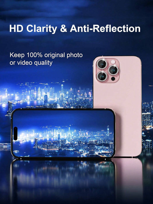 SHEIN 1 juego de película protectora de lente con diamantes de imitación iPhone 13 - Quierox - Tienda Online