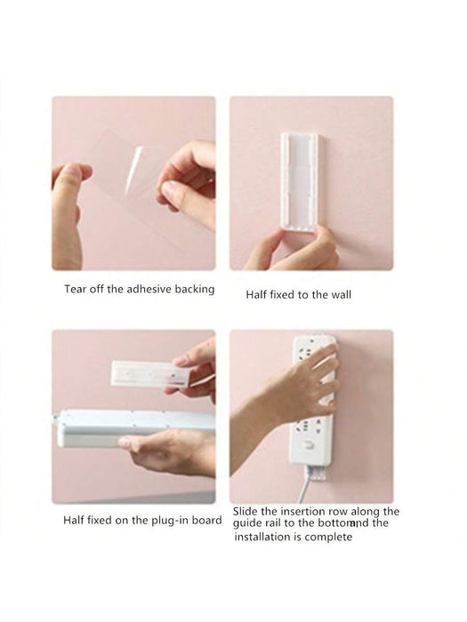 SHEIN 1 juego de soportes de fijación de PP para montaje en pared, no requiere perforación - Quierox - Tienda Online
