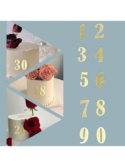 Shein 1 juego/3 juegos 0 - 9 adornos digitales para tartas, decoración para mesa de postres - Quierox - Tienda Online