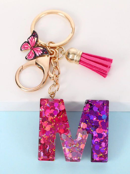 SHEIN 1 Llavero de borla y mariposa boho - Quierox - Tienda Online