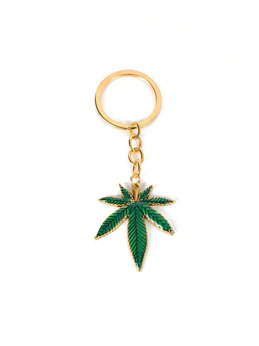 SHEIN 1 llavero de hoja verde y dorada: ¡el regalo de aniversario perfecto para hombres! - Quierox - Tienda Online