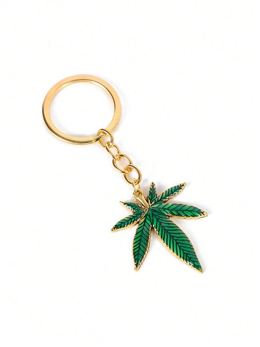SHEIN 1 llavero de hoja verde y dorada: ¡el regalo de aniversario perfecto para hombres! - Quierox - Tienda Online