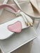 SHEIN 1 mini bolso con forma de corazón, estilo bandolera de PU en contraste - Quierox - Tienda Online