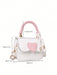 SHEIN 1 mini bolso con forma de corazón, estilo bandolera de PU en contraste - Quierox - Tienda Online