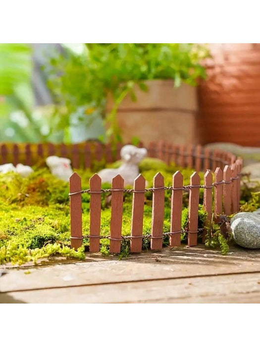 SHEIN 1 Mini Valla de Madera en Miniatura para Jardín de Hadas (90 cm x 5 cm) - Quierox - Tienda Online