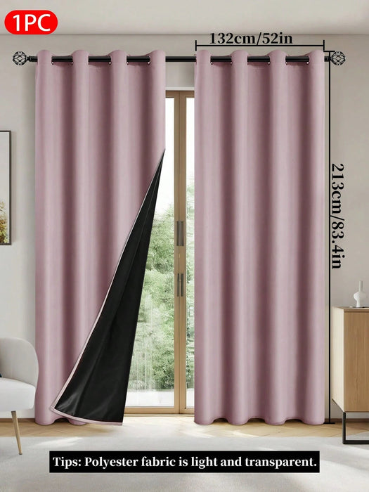 Shein 1 panel de cortina opaco con forro aislante térmico, tejido de poliéster ligero y diseño de ojales superiores - Quierox - Tienda Online