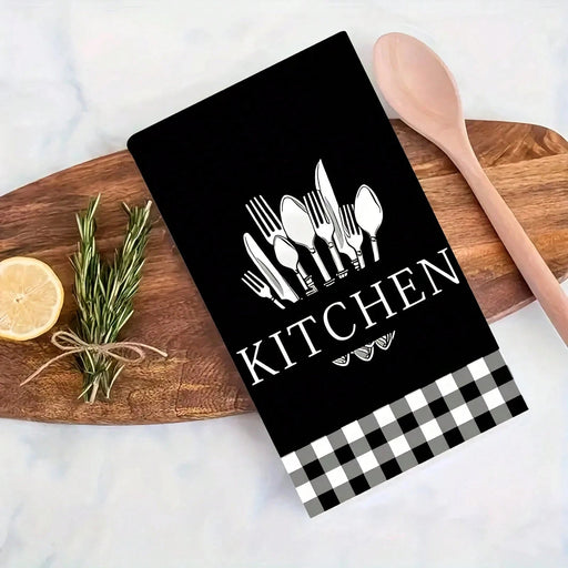 Shein 1 paños de cocina a cuadros estilo búfalo, suaves y absorbentes, lavables a máquina, de poliéster - Quierox - Tienda Online