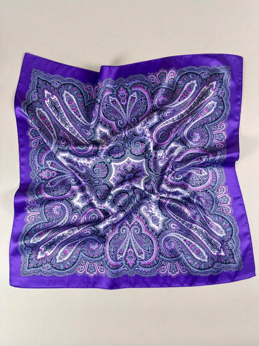 Shein 1 pañuelo de mujer con estampado paisley elegante de satén para el cuello o la cabeza - Quierox - Tienda Online