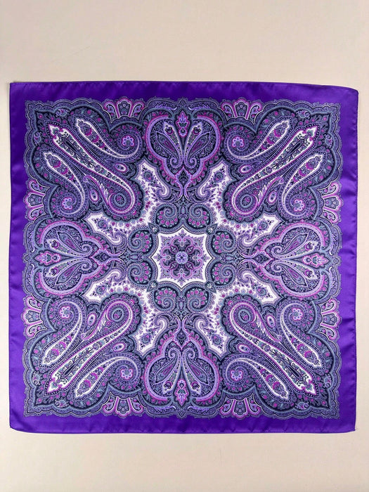 Shein 1 pañuelo de mujer con estampado paisley elegante de satén para el cuello o la cabeza - Quierox - Tienda Online