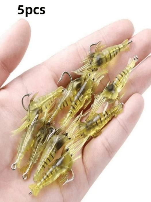 Shein 1 paquete de 5 piezas de cebo de pesca de gamba falsa - Quierox - Tienda Online