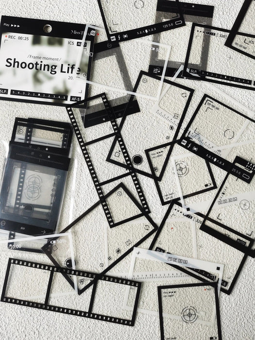 SHEIN 1 Paquete/20 Piezas Pegatinas De Bricolaje Para Fotografia De Película En Negro Y Blanco - Quierox - Tienda Online