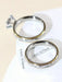 SHEIN 1 par de anillos de acero inoxidable con rhinestones - Quierox - Tienda Online