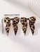 Shein 1 par de aretes con lazo con estampado de leopardo - Quierox - Tienda Online