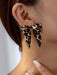 Shein 1 par de aretes con lazo con estampado de leopardo - Quierox - Tienda Online