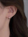 Shein 1 par de aretes de aro plateados, anillos de cartílago de oreja - Quierox - Tienda Online