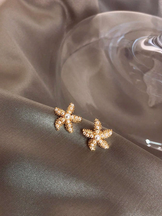 Shein 1 Par De Aretes De Estrella De Mar Simple Y Versátil - Quierox - Tienda Online