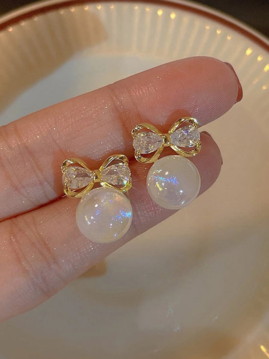 SHEIN 1 Par De Aretes De Imitación De Perla Y Diamante De Imitación - Quierox - Tienda Online