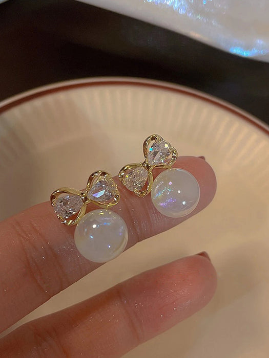 SHEIN 1 Par De Aretes De Imitación De Perla Y Diamante De Imitación - Quierox - Tienda Online