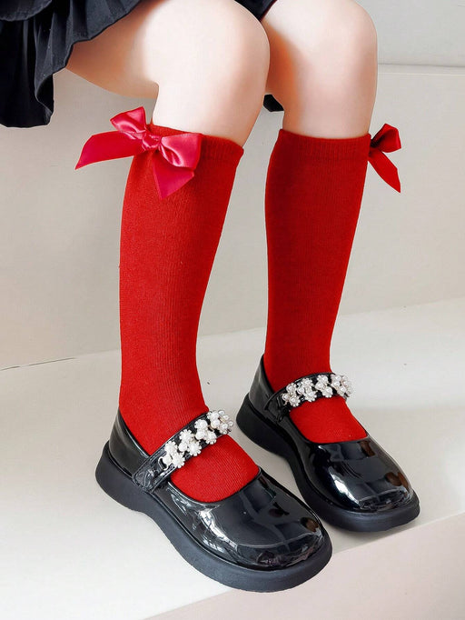 SHEIN 1 par de calcetines de tubo rectos hasta la pantorrilla, estilo princesa - Quierox - Tienda Online