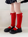 SHEIN 1 par de calcetines de tubo rectos hasta la pantorrilla, estilo princesa - Quierox - Tienda Online
