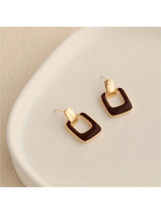 SHEIN 1 par de Elegantes pendientes de botón de estilo geométrico simple - Quierox - Tienda Online