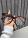 SHEIN 1 par de gafas con montura cuadrada grande de estilo minimalista - Quierox - Tienda Online
