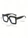 SHEIN 1 par de gafas cuadradas de plástico para mujer, montura extragrande - Quierox - Tienda Online