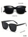SHEIN 1 par de gafas de moda con marco cuadrado Y2K, adecuadas para la playa - Quierox - Tienda Online