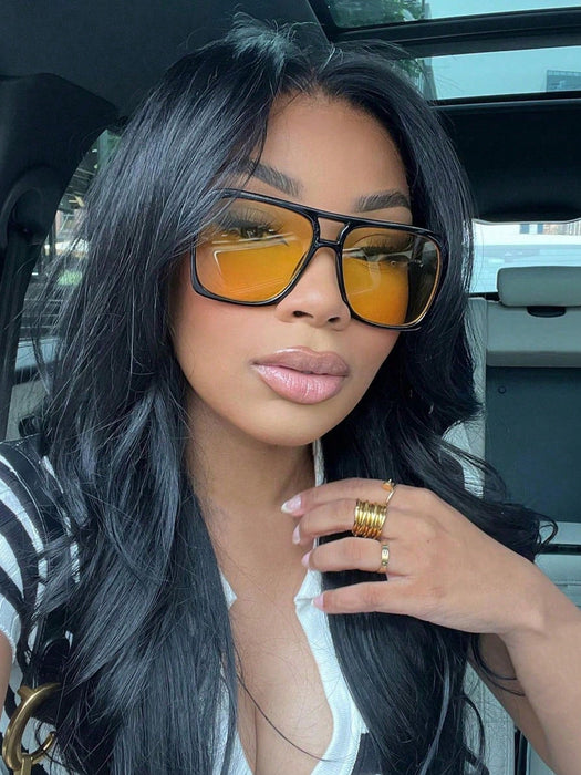 SHEIN 1 par de gafas de moda estilo piloto con doble puente - Quierox - Tienda Online