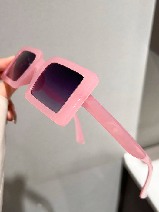 Shein 1 Par de gafas de moda rectangulares pequeñas, adecuadas para vacaciones, viajes, deportes - Quierox - Tienda Online