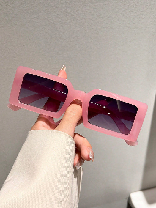 Shein 1 Par de gafas de moda rectangulares pequeñas, adecuadas para vacaciones, viajes, deportes - Quierox - Tienda Online