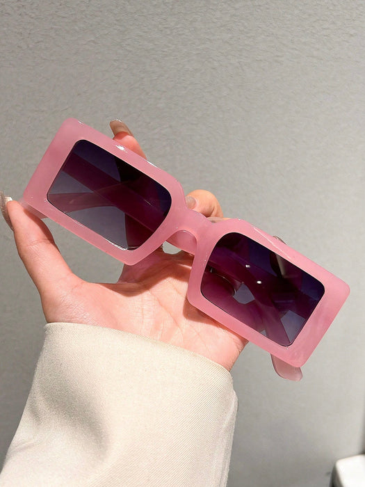 Shein 1 Par de gafas de moda rectangulares pequeñas, adecuadas para vacaciones, viajes, deportes - Quierox - Tienda Online