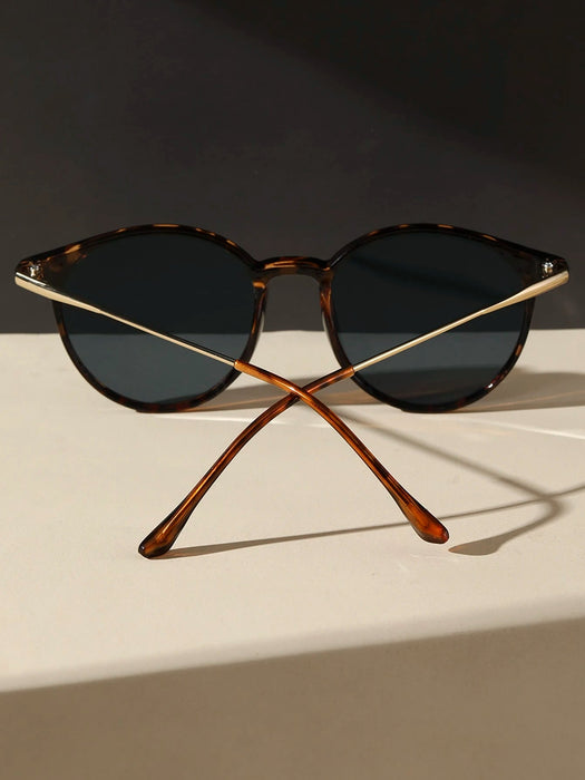 SHEIN 1 par de gafas de moda retro redondas para mujer - Quierox - Tienda Online