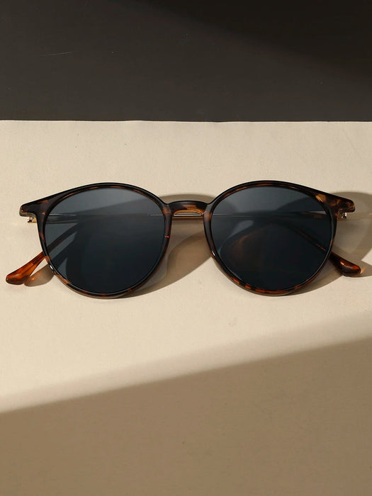 SHEIN 1 par de gafas de moda retro redondas para mujer - Quierox - Tienda Online