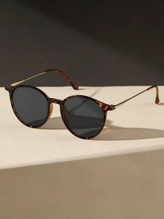 SHEIN 1 par de gafas de moda retro redondas para mujer - Quierox - Tienda Online