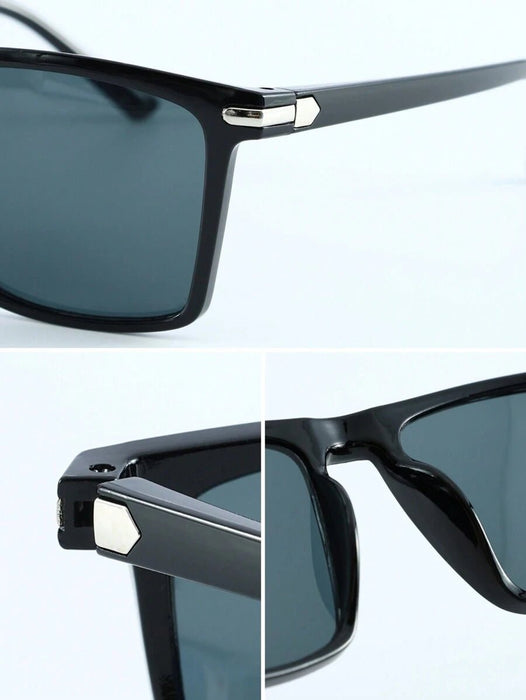 Shein 1 par de gafas de sol cuadradas de plástico para hombre con protección UV - Quierox - Tienda Online