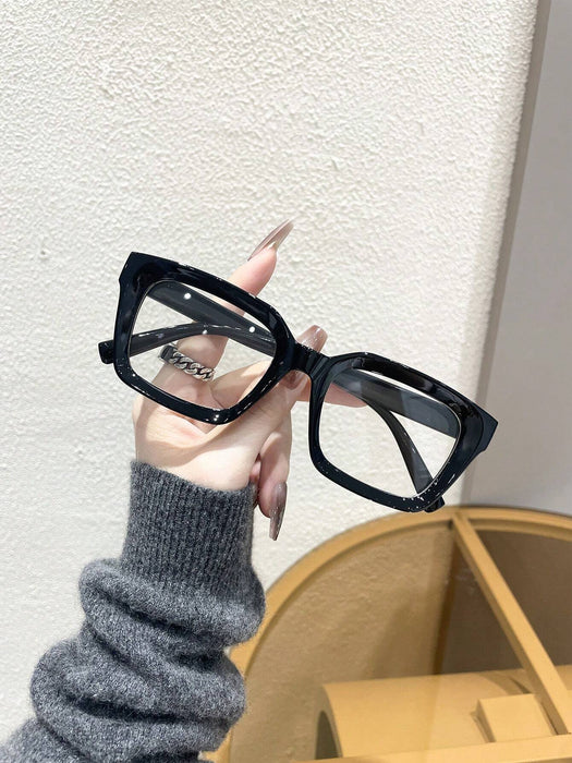 Shein 1 par de gafas transparentes de plástico con estampado geométrico para mujer - Quierox - Tienda Online