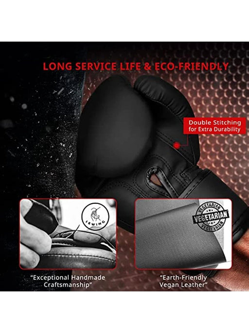 SHEIN 1 par de guantes de boxeo profesionales negros de 12 oz para entrenamiento - Quierox - Tienda Online